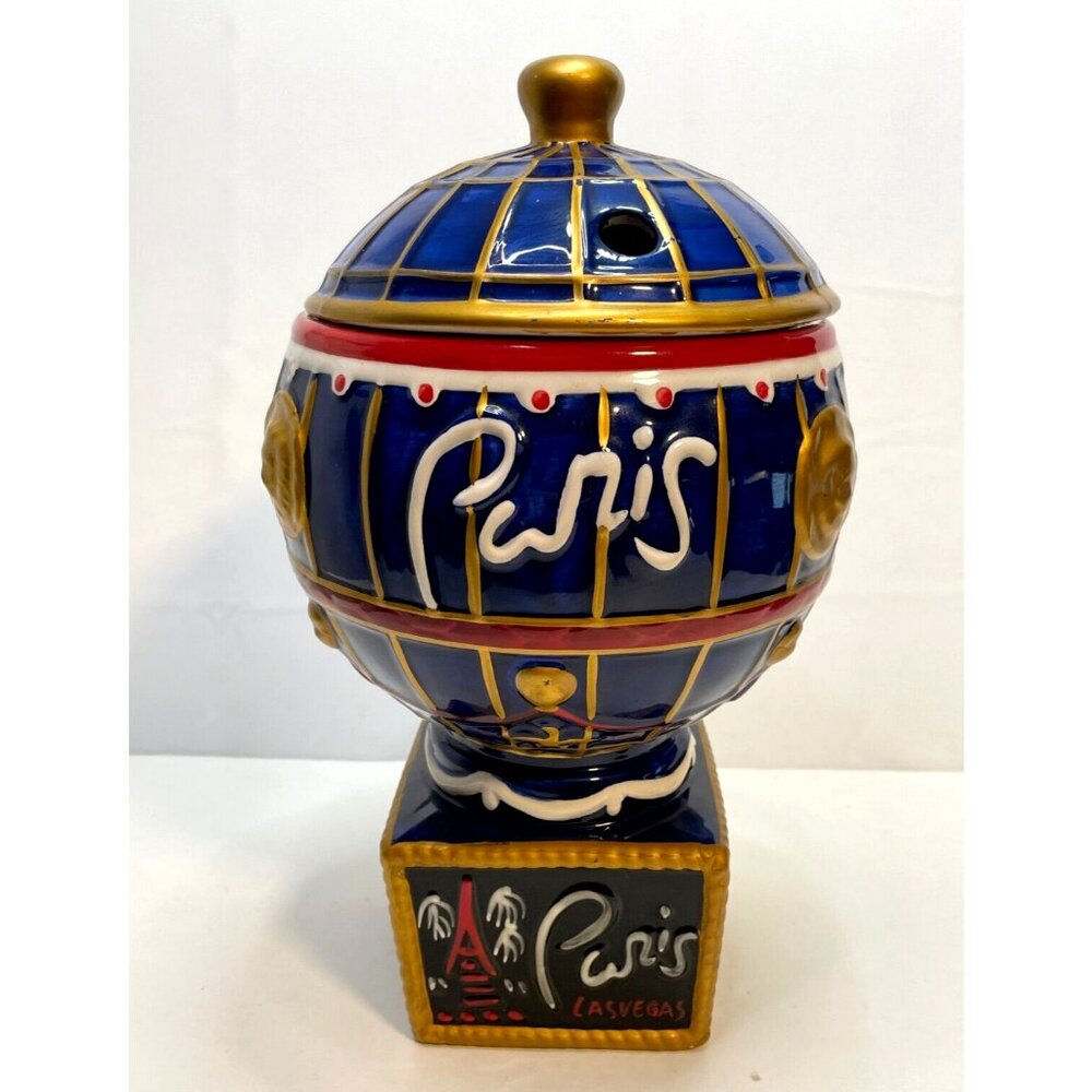 Paris Hotel & Casino Las Vegas 13" ceramic cup hot air balloon straw drinking